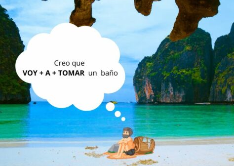 A castaway thinking: Creo que voy+a+tomar un baño