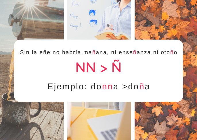 NN is equal to Ñ Example: donna is equal to doña